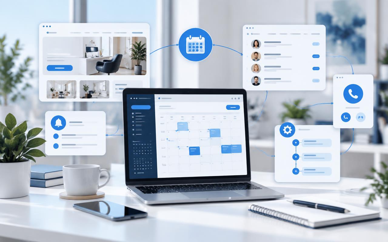 Συνδεδεμένο ψηφιακό οικοσύστημα με booking, CRM, τηλέφωνο και αυτοματισμούς